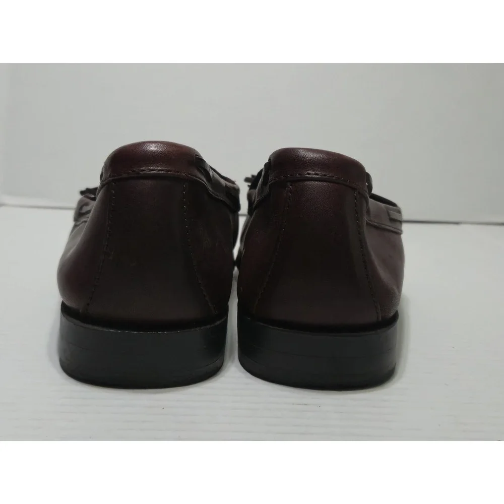Eastland Mens 10 M Tassel Loafers Brown Leather Slip On Dress Shoes